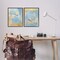 Stupell Industries Light Blue Pastel Gold 2 pc Framed Giclee Wall Art Set Design by Victoria Barnes